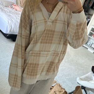 AERIE FLANNEL HOODIE